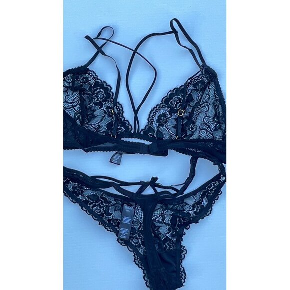 Rene Rofe 2pc Strapped In Bra & Thong Set Size M/L - Picture 6 of 13